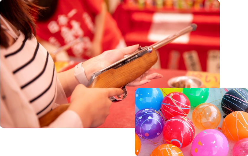 射的(3発)やヨーヨーすくい